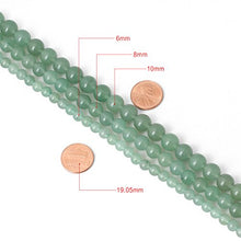Load image into Gallery viewer, Qiwan 45PCS 8mm Green Aventurine Loose Beads Natural Stone Beads for Jewelry Making DIY,1 Strand 15"