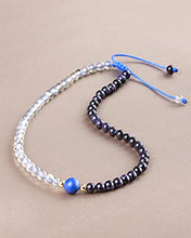 Load image into Gallery viewer, Jewever Moonstone with Blue Sandstone Bracelet Anklet for Women Energy Healing Crystals Womens Bracelet Gem Yoga Meditation Bring Good Luck