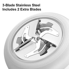 Load image into Gallery viewer, Battery Operated Mini Fabric Shaver and Lint Remover, Rechargeable Portable Sweater Defuzzer, 2 Speeds, 2 Replaceable Stainless Steel Blades, Electric Remove Clothes Fuzz, Dual Protection,1100 mAh