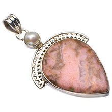 Load image into Gallery viewer, StarGems Natural Rhodochrosite And River Pearl Handmade 925 Sterling Silver Pendant 2" D5925