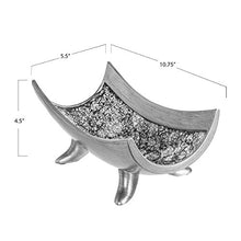 Load image into Gallery viewer, Creative Scents Schonwerk Centerpiece Bowl- Crackled Mosaic Design- Functional Table Decorations- Centerpieces for Dining/Living Room - Best Wedding/Birthday (Silver)