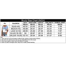 Load image into Gallery viewer, Biucly Womens Summer Casual T-Shirts Gradient Crewneck Cap Sleeve Cute Tops Tees Loose Fit Oversized T Shirts for Women,US 4-6(S),Sky Blue