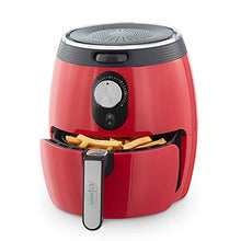 Load image into Gallery viewer, DASH DMAF355GBRD02 Deluxe Electric Air Fryer + Oven Cooker with Temperature Control, Non Stick Fry Basket, Recipe Guide + Auto Shut off Feature, 3qt, Red