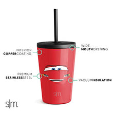 Load image into Gallery viewer, Simple Modern Disney Kids Cup 12oz Classic Tumbler with Lid and Silicone Straw - Vacuum Insulated Stainless Steel for Toddlers Girls Boys - Cars: Ka-chow