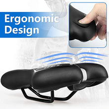 Load image into Gallery viewer, Pioneeryao Professional Bike Seat Gel Mountain Bicycle Seat with Central Relief Zone and Ergonomics Design for Men Women Universal Riding Bike Mountain Bike (Black)
