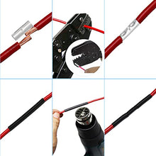 Load image into Gallery viewer, Pastall Non Insulated Butt Connectors Kit 200pcs 22-10 Gauge Uninsulated Butt Connector 22-18AWG, 16-14AWG, 12-10AWG, Electrical Wire Crimp Ferrule Terminals with 45pcs Heat Shrink Tube