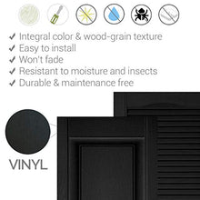 Load image into Gallery viewer, Ekena Millwork LP2S12X03500BL Lifetime Vinyl Standard Shutter (Per Pair), 12"W x 35"H, Black