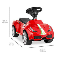 Load image into Gallery viewer, Best Choice Products Kids Licensed Ferrari 458 Ride On Push Car w/ Steering Wheel, Horn, Red