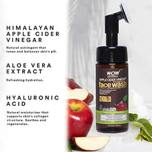 Load image into Gallery viewer, WOW Skin Science Apple Cider Vinegar Foam Exfoliating Face Wash & Brush - Facial Cleanser Acne Face Wash for Women & Men - Face Wash Oily Skin Gentle Face Cleanser - Natural Face Wash Sensitive Skin