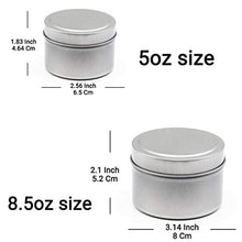 Load image into Gallery viewer, JulWhisper Candle Tin 24 Piece 8.5oz + 24 Piece 5oz Candle Jar for Candle Making, Candle Metal Tin