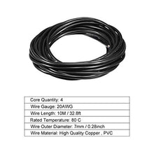 Load image into Gallery viewer, uxcell RVV Wire Cable Extension Cord Copper Wire Electric Conductor 4 Core 20 AWG 10M/32.8ft Length