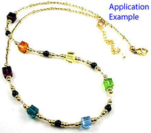 Load image into Gallery viewer, 5 Strands Czech Cube Crystal Glass Loose Beads 8mm Peridot Green (~475-500pcs) for Jewelry Craft Making Supplies CCC816