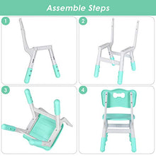 Load image into Gallery viewer, LAZY BUDDY Kids Study Table and Chairs Set, Height Adjustable Plastic Children Art Desk with 4 Seats, Activity Toddler Furniture Gift for Boys & Girls(Paintable Desktop) (47" 5 Sets)