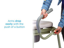 Load image into Gallery viewer, NOVA Medical Products Drop Arm Commode with Padded Seat and Back, Drop Down Arms for Easy Transfer, Stand Alone Bed Side Commode and Over The Toilet Commode, Comes with Bucket, Lid and Slash Guard