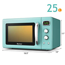 Load image into Gallery viewer, COSTWAY Retro Countertop Microwave Oven, 0.9Cu.ft, 900W Microwave Oven, with 5 Micro Power, Defrost & Auto Cooking Function, LED Display, Glass Turntable and Viewing Window, Child Lock