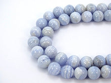 Load image into Gallery viewer, jennysun2010 Natural Blue Lace Agate Gemstone 6mm Smooth Round Loose 60pcs Beads 1 Strand for Bracelet Necklace Earrings Jewelry Making Crafts Design Healing