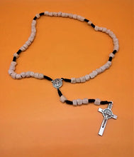 Load image into Gallery viewer, 6" Handmade Medjugorje stone rosary Saint Benedict mini rosary Christian gifts