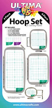 Load image into Gallery viewer, Ultima 4 Piece Embroidery Hoop Set for Brother, Innovis & Baby Lock Embroidery Sewing Machines