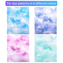 Load image into Gallery viewer, Pllieay 4 Pieces 4 Tie-dye Patterns Aida Cloth 14 Count Cross Stitch Fabric Embroidery Cloth, Soft Clouds Patterns, 12 by 18 Inch