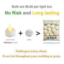 Load image into Gallery viewer, Homemory 24 Pack Waterproof Flameless Floating Tealights, Warm White Battery Flickering LED Tea Lights Candles - Wedding, Party, Centerpiece, Pool & SPA