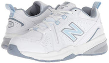 Load image into Gallery viewer, New Balance womens 608 V5 Casual Comfort Cross Trainer, White/Light Blue, 6.5 Wide US