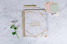 Load image into Gallery viewer, Wedding Planner Marble Gold - Undated Bridal Planning Diary Organizer - Hard Cover, Pockets & Online Support