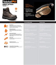 Load image into Gallery viewer, Timberland PRO Men's Direct Attach 6 Inch Steel Safety Toe Insulated Waterproof Industrial Work Boot, Brown, 9