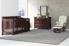 Load image into Gallery viewer, Storkcraft Portofino 4-in-1 Fixed Side Convertible Crib and Changer, Espresso, Easily Converts to Toddler Bed Day Bed or Full Bed, Three Position Adjustable Height Mattress (Mattress Not Included)