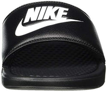Load image into Gallery viewer, Nike Men's Benassi Just Do It Athletic Sandal, Black/White Noir/Blanc, 10.0 Regular US