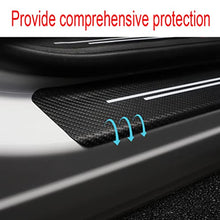 Load image into Gallery viewer, GEERUI 4PCS Threshold Protection Sticker Reflective Carbon Fiber Sticker Decorative Door Entry Guard Door Threshold Scratch Pad Film for Honda Civic All Years. (White-4PCS)