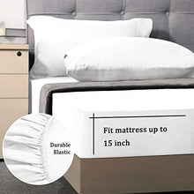 Load image into Gallery viewer, HOMEIDEAS 4 Piece Bed Sheet Set (Queen, White) 100% Brushed Microfiber 1800 Bedding Sheets - Deep Pockets