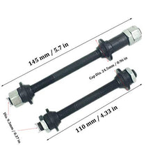 Load image into Gallery viewer, AiTuiTui 1 Pair MTB Quick Release Bicycle Hub, Road Mountain Bike Front & Rear Axle Hollow Shaft Set with Standard Spacing