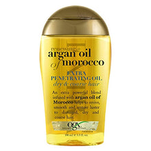 Load image into Gallery viewer, OGX Extra Strength Renewing + Argan Oil of Morocco Penetrating Hair Oil Treatment, Deep Moisturizing Serum for Dry, Damaged & Coarse Hair, Paraben-Free, Sulfated-Surfactants Free, 3.3 fl oz