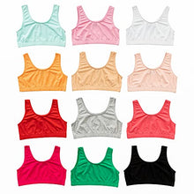 Load image into Gallery viewer, Alyce Intimates Girls Cotton Cropped Cami Training Sports Bra, Pack of 12