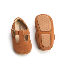 Load image into Gallery viewer, THEE BRON Infant Toddler Baby Soft Sole Leather Shoes for Girls Boys Walking Sneakers (9-12 Months-12.5cm, Brown)