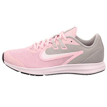 Load image into Gallery viewer, Nike Unisex Downshifter 9 Grade School Running Shoe Pink Foam/White-Metallic Silver 4Y Regular US Big Kid