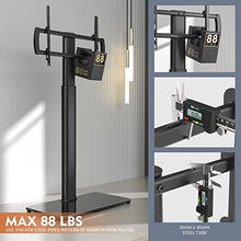 Load image into Gallery viewer, Universal Floor TV Stand with Mount 80 Degree Swivel Height Adjustable and Space Saving Design for Most 27 to 65 inch LCD, LED OLED TVs, Perfect for Corner & Bedroom HT1002B
