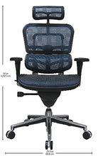 Load image into Gallery viewer, Ergohuman High Back Swivel Chair with Headrest, Black Mesh & Chrome Base