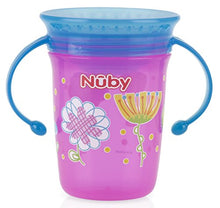 Load image into Gallery viewer, Nuby 1pk No Spill 2-Handle 360 Degree Printed Wonder Cup - Colors May Vary