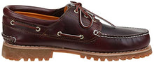 Load image into Gallery viewer, Timberland Men's Traditional Handsewn 3-Eyelet Classic Lug, Burgundy/Brown, 9M