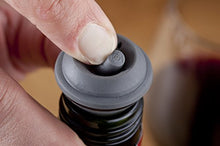 Load image into Gallery viewer, Vacu Vin Wine Saver Vacuum Stoppers Set of 2 – Grey