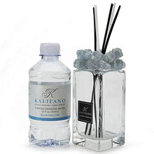 Load image into Gallery viewer, KALIFANO Luxury Glass and Celestite Crystal Diffuser with Decorative Selenite Reeds - Premium Fragrance/Aroma Diffuser Bottle with Healing Effects (Essential Oils Not Included)
