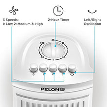 Load image into Gallery viewer, PELONIS 30 Inch Oscillating Tower Fan with 3 Speed Settings and Auto-off Timer, Standing Fan PFT28A2BWW, White