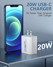Load image into Gallery viewer, USB C Wall Charger, KOOPAO 20W Power Adapter Charger Plug 2 Port Charging Block Replacement for iPhone 13/13 Pro/13 mini/12/12 Pro/12 Mini/11/SE/X,MacBook,iPad,AirPods,Samsung,Pixel,Galaxy,Switch ect