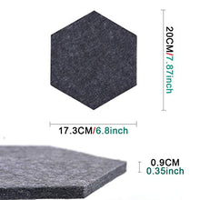 Load image into Gallery viewer, 12 Pcs Thickened Felt Hexagon Tile Board,Cork Board, Memo Board,Adhesive Wall Bulletin Board, Message Board,for School,Office,Home,Kitchen,Bedroom and Shop,12 Pcs+Notepad+50 pcs Pin+Manicure Set
