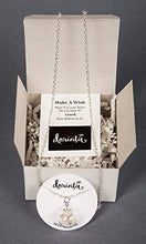 Load image into Gallery viewer, Remember Making a Wish on a Dandelion? Seed Wishes in Hand Blown Glass Pendant Wish Necklace. Gift box and Quote. Best Friends Daughters Sisters Military Brats Moms by Dorinta
