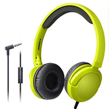 Load image into Gallery viewer, Avantree Superb Sound Wired On Ear Headphones with Microphone, 1.5M / 4.9FT Long Cord with Mic for Adults, Students, Kids, Comfortable Headset for PC Computer, Laptop, Tablet, Phone - 026 Yellow Green