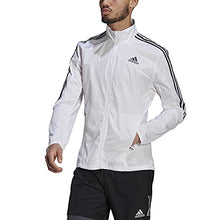 Load image into Gallery viewer, adidas Men's Standard Marathon Jacket 3-Stripes, White/Black, X-Large