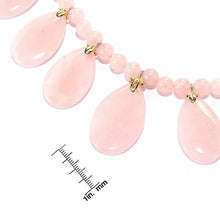Load image into Gallery viewer, Michael Valitutti Palladium Silver Rose Quartz Multi Drop Beaded Necklace
