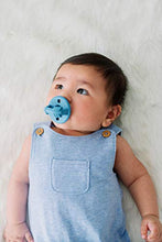 Load image into Gallery viewer, Itzy Ritzy Sweetie Soother Pacifier Set of 2- Silicone Newborn Pacifiers with Collapsible Handle & Two Air Holes for Added Safety; Set of 2 in Light Blue & Dark Blue, Ages Newborn & Up